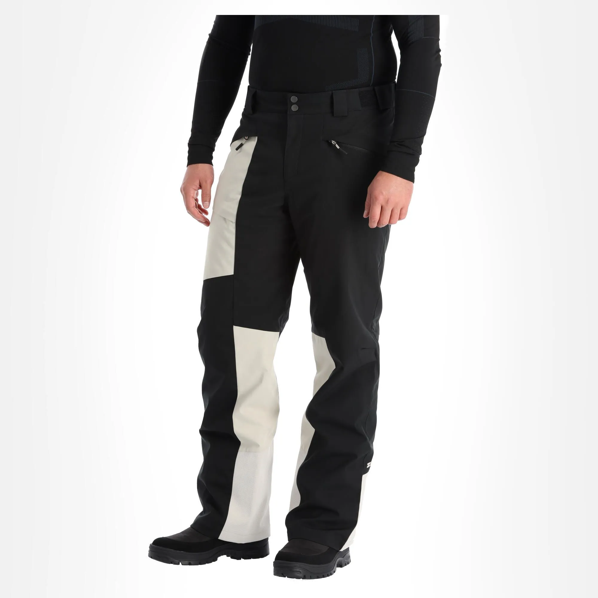 Ziener, Titov Skibroek Heren Beige, Zilver, Zwart