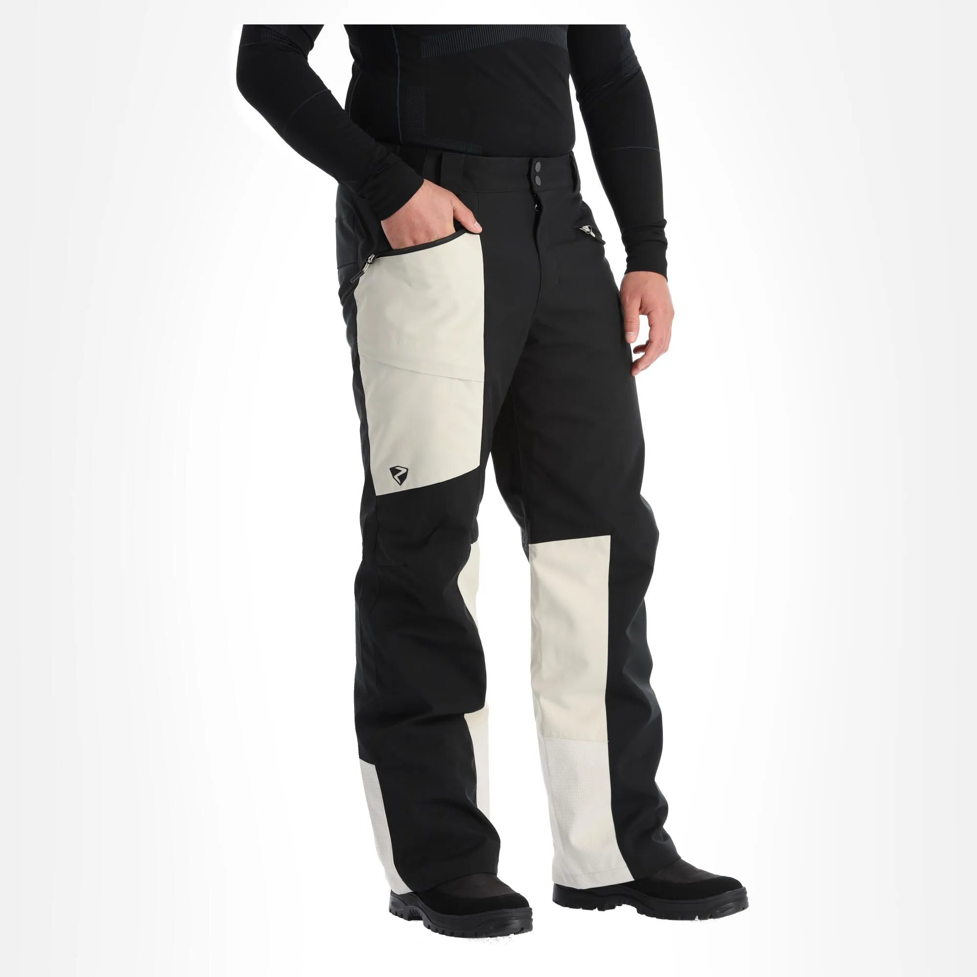 Ziener, Titov Skibroek Heren Beige, Zilver, Zwart - Afbeelding 3