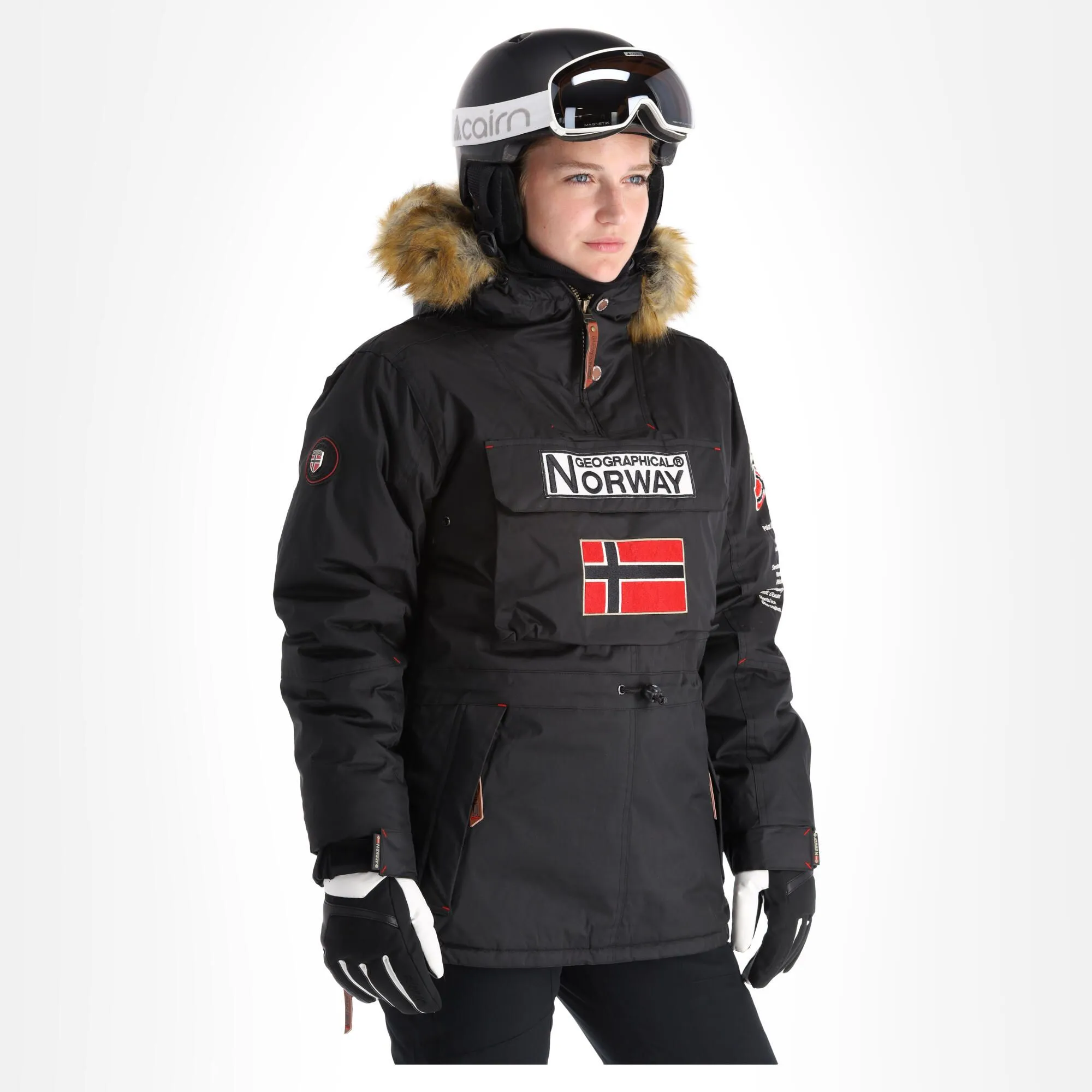 Geographical Norway, Boomera Rol-Art1 Lady 068 Winter Anorak Dames Zwart - Afbeelding 3