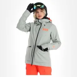 Helly Hansen, Powderqueen 3.0 Ski-jas Dames Jade 2.0 Melange Groen