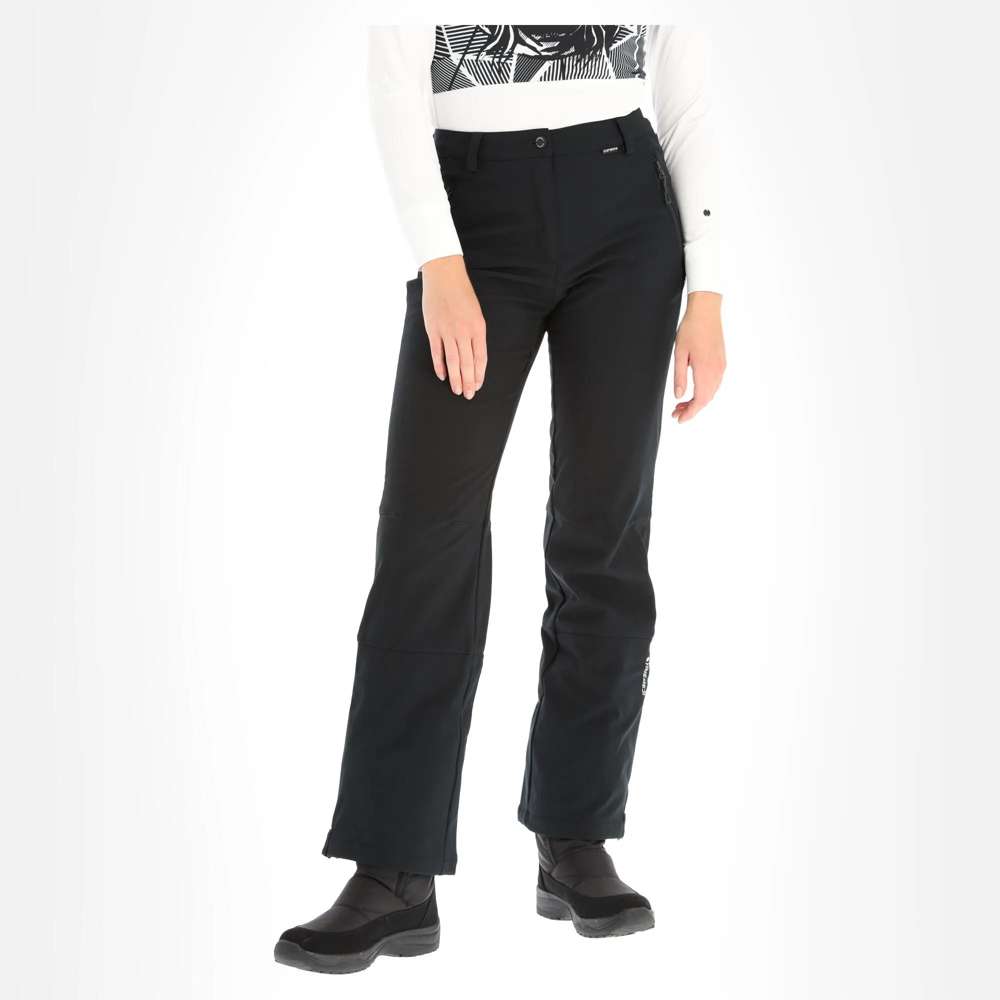 Icepeak, Frechen Softshell Skibroek Kort Model Dames Zwart - Afbeelding 3