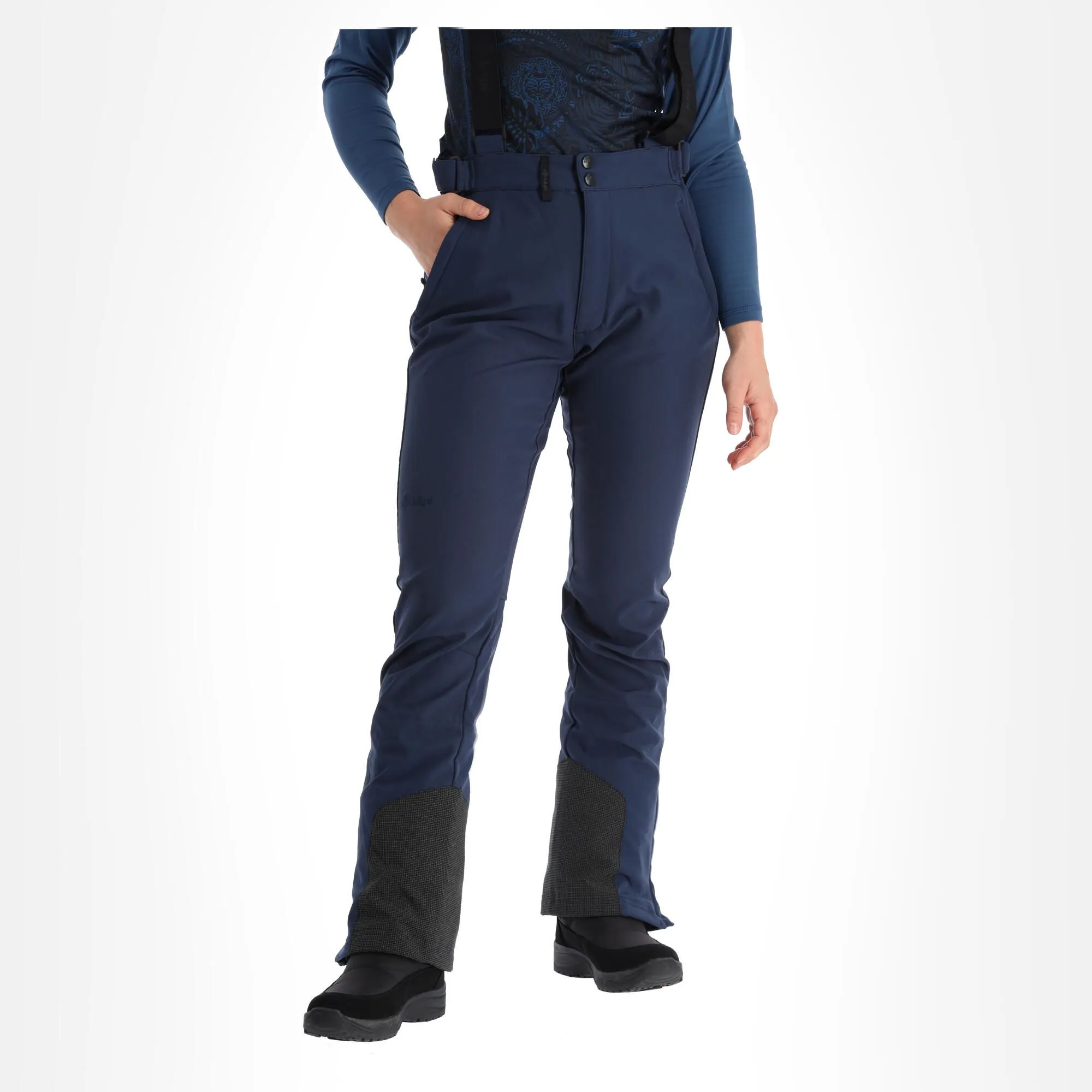 Kilpi, Rhea-W Softshell Skibroek Dames Dark Blauw