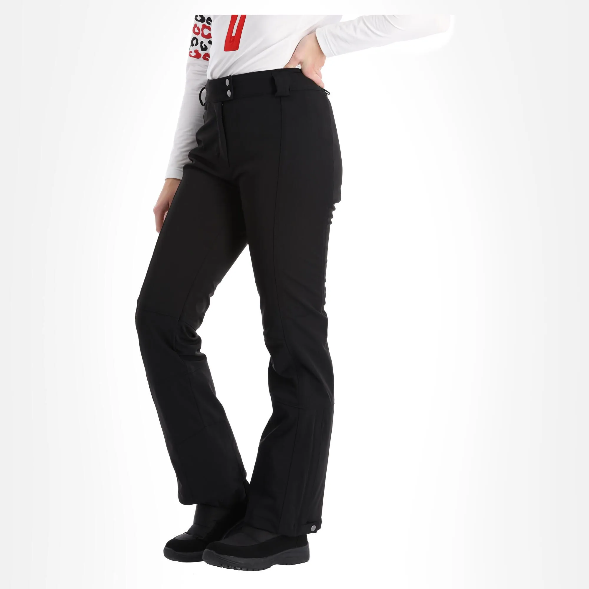 Poivre Blanc, Stretch Ski Pants Skibroek Dames Zwart - Afbeelding 3