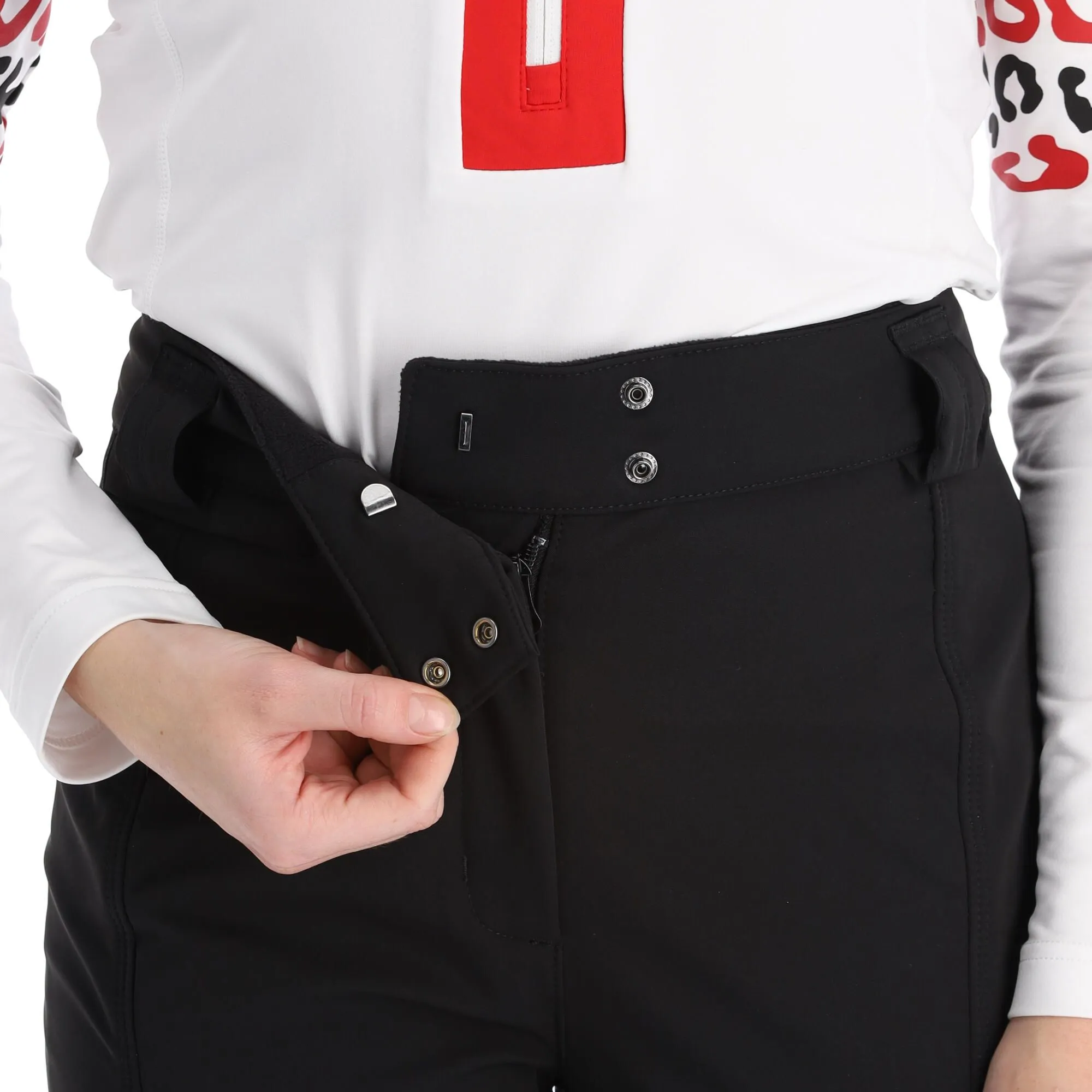 Poivre Blanc, Stretch Ski Pants Skibroek Dames Zwart - Afbeelding 4